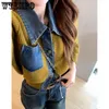 Femmes décontracté Denim Spcling tricoté veste automne à manches longues simple boutonnage chaud doux pull Cardigan haute qualité tricots manteau HKD230829