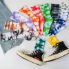 Party Favor Chaussettes tie-dye quatre saisons chaussettes en coton tube long pour hommes et femmes sport haut de gamme ins tide chaussettes de couleur bonbon 829