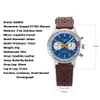 Armbandsur Sugess Watch Mens 1963 Pilotkronograf Mekaniska armbandsur Seagull ST19 Rörelse Swanneck Sapphire Crystal Racing Leather 230828