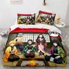 Set di biancheria da letto Demon Slayer Set di biancheria da letto 3D Anime Copripiumino Federe Singola Doppia Completa Queen King Size Bambini Ragazze Ragazzi Regalo Decorazioni per la casa 230828