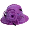 Breite Krempe Hüte Eimer Hüte Dame Sommer Reisen Einkaufen Faltbare Sonnenkappe Breite Krempe Strand Eimer Hüte Frau Chic Fascinator Party Churh Deby Race Fedora 230828