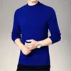 Maglioni da uomo 2023 Autunno Moda Business leggero Maglione a collo alto a mezza altezza Pullover in maglia slim fit