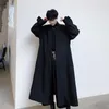 Men's Trench Coats Autumn And Winter Japanese Minority Gorgeous Splicing Long No Button Coat