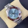 Saubere Uhr, Zeitfunktion, Automatikwerk, Kaliber 4130, Eisblaues Zifferblatt, 40 mm, Dicke 12,2 mm, 904L-Saphirglas, super leuchtend, wasserdicht