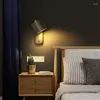 Lampa ścienna nowoczesna leina sypialnia sypialnia biała zielona szare nordyckie kreatywne czytanie przycisk Push Switch Light Sconce