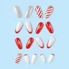 False Nails Wearable Manicure Christmas French Fake Fashion Full Cover Round Head Press On Nail Women