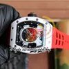 RRF 52-05 Son Sürüm Japonya Miyota NH Otomatik Erkekler İzle Beyaz Metal Seramik Kılıf Mars Valles Marineris Kırmızı Kauçuk Kayış Süper Edition Eternity Wristwatch