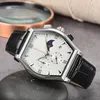 Новая мода Watch Mens Automatic Quartz Движение Водонепроницаемое высококачественное наручные часы Hour Hand Display Simple Luxury Popult Watch Leather Bess AA134