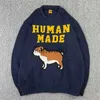 Men's Sweaters Human Made Knit Pullovers Men Women 11 Printed Dog Casual Oversized Sweaters J230829