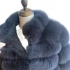 FUR FUR FUA FUA FUA FUR KURTHING FURE FURE WIND WINT Natural Style Silk Luxury z modnym kołnierzem stojakowym 230828