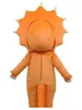 Costume de mascotte de dinosaure drôle de fille orange pour adulte à porter des mascottes d'équipe personnalisées Costume de mascotte de sport Desuisement Mascotte Character Design