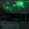 Wall Stickers 444pcsset Luminous Moon Star Sticker Glow In The Dark Fluorescent Art Decals For Home Kids Bedroom Ceiling Decoration 230829