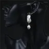Orecchini pendenti moda grande perla barocca riso turchese da donna