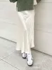 Jupes Tossy taille haute en vrac femme jupe longue solide décontracté élégant streetwear mode à lacets mince Y2k tenues pour femmes Maxi 230828