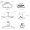 Plastic Imitation Metal Hair Claw Clip Women Girls Plastic Hollow Out Hair Clips Headwear Shark Clip Crab Barrette Fashion Ornament Accessories 2509