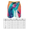 Herr shorts Board Dolphin Classic Swimming Trunks Solglasögon Grafisk illustration Snabbtorkning Körning Plus Size Short Pants