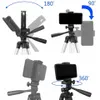 Lightweight Camera Phone Tripod Portable AdjustableStand Mount Holder Clip Remote Control For Live Youtube Cellphone HKD230828