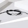 Braccialetti con ciondoli 2 pezzi Kit braccialetto intrecciato infinito Regali di amicizia per gioielli di moda di coppie amichevoli