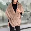 Womens Fur Faux Woman Real Shawl Vest Jacket Fluffy Cape Natural Lady Scarf Wrap Coat Wedding Party Clothing 230828