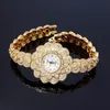 Bangle TIRIM Prachtig horloge voor vrouwen AAA Kubieke Zirkoon Zon Bloem Armband Bruiloft Mode-sieraden Gemaakt met Groothandel 230828