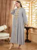 Plus size Dresses TOLEEN Women Plus Size Maxi Dresses Luxury Chic Elegant Long Sleeve Casual Abaya Muslim Turkish Evening Party Robe Clothing 230828