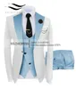 Ternos masculinos blazers jaqueta colete calças para terno de negócios casual highend social formal 3 pçs conjunto noivo casamento homens 230828