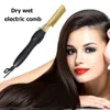 Hair Straighteners 2 in 1 Straightener Curler Wet Dry Electric Heating Comb Flat Iron Straightening Styling Tool Home Appliances 230828