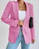 Abiti da donna Blazer Cappotti e giacche Moda Versatile Autunno Inverno Tinta unita Colletto polo Abito piccolo Temperamento Cappotto 2023 230828