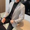 Suits męski Mężczyźni Spring Wysokiej jakości biura biznesowe Blazery/mężczyzna Slim Fit Stripe Fassedo/Man Suit Kurtki M-3xl