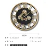 Väggklockor Retro Industrial Style Gear Artistic Creative Mechanical Decorative Clock Decoration for Home Office