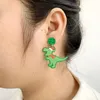 Dangle Earrings Cartoon Acrylic Dinosaur Funny Christmas Gift For Women Cool Cute Animal Colorful Fashion Xmas Earring Y2k Girl Jewelry