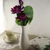装飾的な花人工花短い蓮の茎結婚式のための偽のシルク