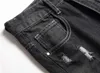 Hochwertige, schmal geschnittene, zerrissene Jeanshose für Herren im Bettler-Stil, Straßenmode, schwarze Jeans, kratzt, sexy, lässige Jeanshose; HKD230829