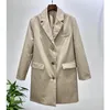 Women's Trench Coats Nordic Niche British Style Single-breasted Cotton Mid-length Suit Jacket Classic Autumn Windbreaker