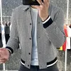 Męskie kurtki vintage kurtka Męska marka streetwear marka Houndstooth kolor luksusowy designer Jaquetas Masculino