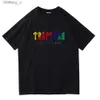 Mäns nya t-shirt bokstav driver hundar tryck tee kvinnor trendiga lös t-shirt Trapstar märke toppar high street kort ärm Asien vit svart fast färg nhdx