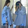 Women's Polos M201 Plus Size Extended Shirt Outer Wear Spring And Autumn Long Sleeve Tall Loose Idle Design