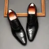 Dress Shoes European Version Leather Men Formal Men's Lace Point Work Wear