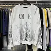 디자이너 남성용 AMR 후드 티 패션 여자 후 까마귀 가을 겨울 후드 풀 오버 S-XL 둥근 목 롱 슬리브 옷 스웨트 셔츠 재킷 점퍼