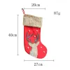 Christmas Stocking Cartoon Reindeer Fireplace Hanging Stockings for Family Christmas Decoration 829