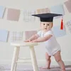 Kläder sätter examen cap hatt rekvisita barn baby po född dagis förskola doktorial cosplay mössor hattar kläder barn kostym leksaker