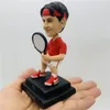 Dolls Bobblehead Polymer Clay Made Cartoon Tennis Doll 10cm Height Federer Figures Funny Puppets Red Kit Limited Edition Collections 230829