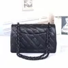 7A Najwyższa jakość All Black Black Designer Torby Kobiety torebki Luksusowe Crossbody Projektanci torba Jagnięta Klasyczna klapka Złoty łańcuch sprzęgła Portfelki kawioru