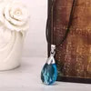 Naszyjniki wiszące mj biżuteria anime miecz sztuka online metalowy naszyjnik Yui Blue Crystal Cosplay Akcesoria