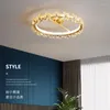 Plafonniers modernes K9 cristal fleur lustre nordique luxe éclairage intérieur lustre LED lampe suspendue pour salon