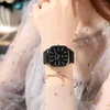Wristwatches Fashion Leather Belt Square Quartz Watch Academy INS Style Vintage Wristwatch Couple Student Korean Casual Men Women Gift