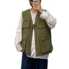 2021 Printemps Été Hommes Mode Outillage Gilet Homme Streetwear Veste sans manches Gilet Mince Multi-poches Extérieur Tactique Manteau HKD230828