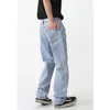 2023 Mäns nya produkt tunna casual byxor denim med elastiska midja jeans retro mode trend smal fit blå färgbyxor s-xl hkd230829