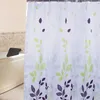 Занавески для душа листья печатная толщина занавески высококачественной водонепроницаемой крышки простой современный для домашней ванной комнаты из нержавеющей дыры R230829