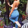 Jeans femininos mulheres alta streetwear calças soltas preto mulheres cintura sexy denim harem